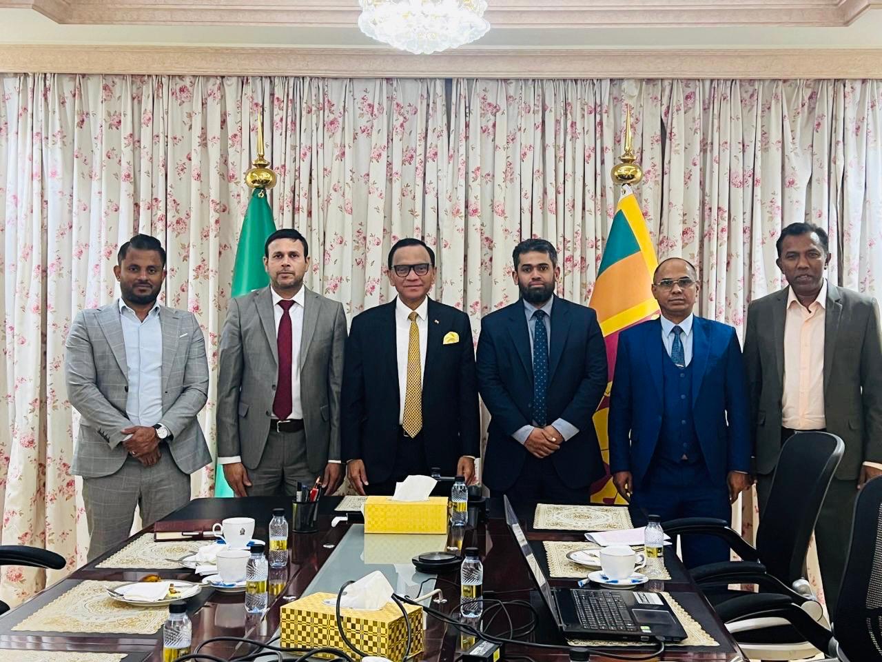 Ambassador Ameer Ajwad Meets with the Board of Directors and PTA of the Sri Lankan International School (SLISR) in Riyadh