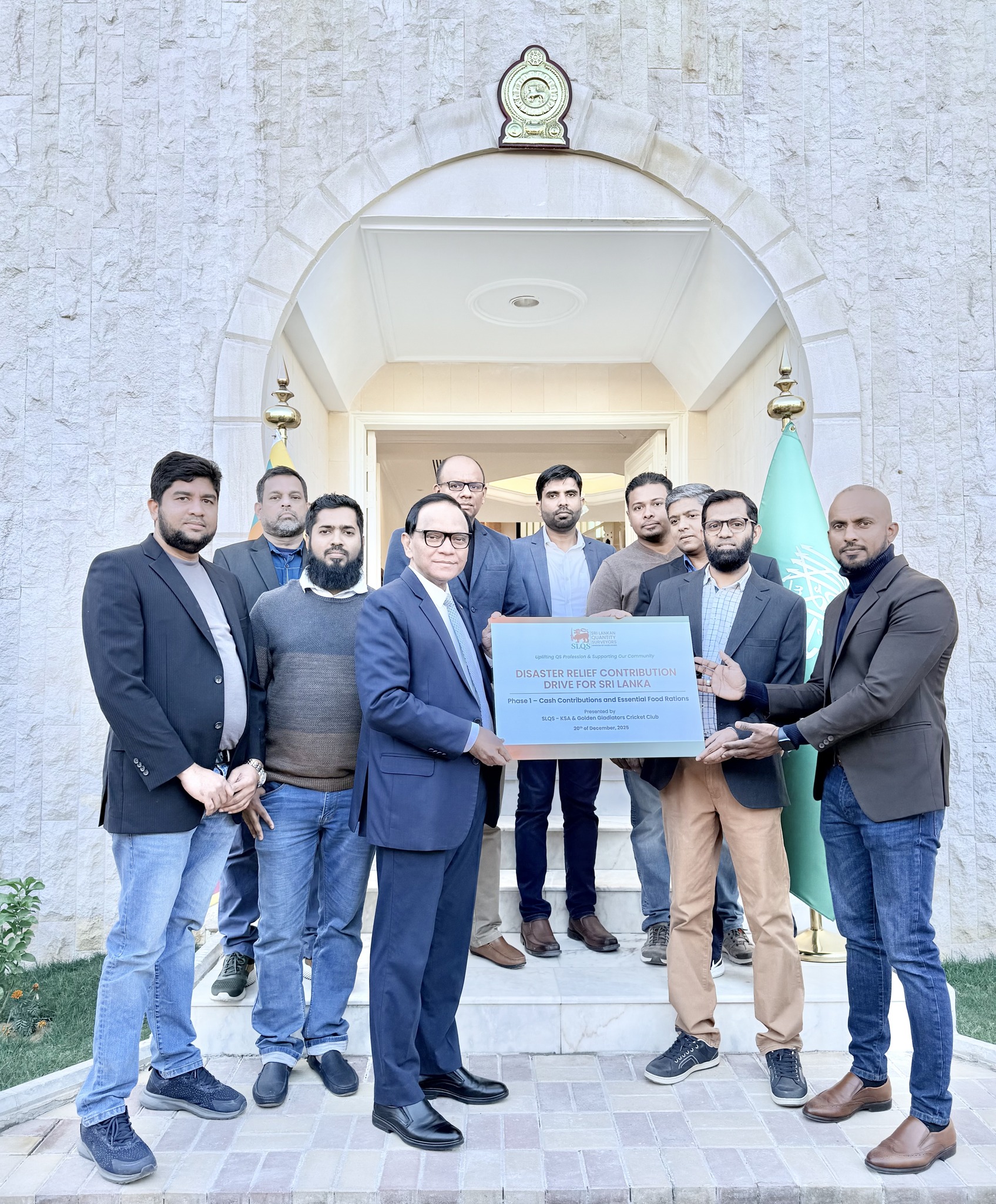 Sri Lanka Quantity Surveyors – Saudi Arabia (SLQS-KSA) Contribute to Ditwah Relief Efforts in Sri Lanka