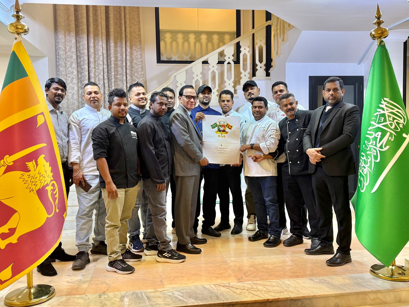 Sri Lanka Chefs Club in Saudi Arabia donates funds to Ditwah Relief Efforts in Sri Lanka
