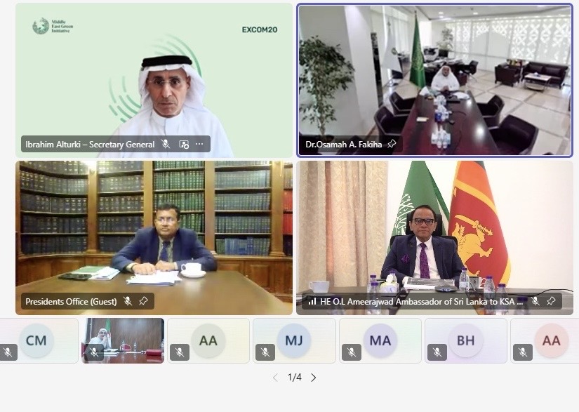 Sri Lanka Participates in the Executive Committee Meeting of the Middle East Green Initiative (MGI) after Becoming a Regional Member